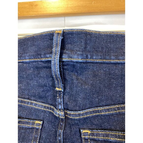 J. Crew 9" Mid-rise Toothpick Jean Classic Rinse Dark Wash Skinny Leg Size 33 - Picture 6 of 9